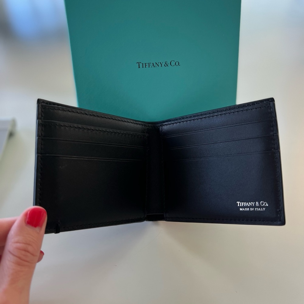 Tiffany & Co. Black Bifold calfskin wallet